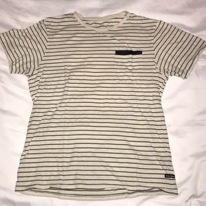 Black & White Striped Pocket T-Shirt